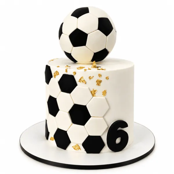 3D Futbol Toplu Doğum Günü Pastası