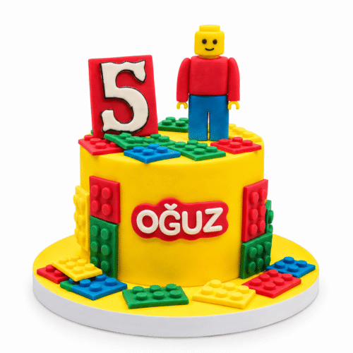Lego Bloklu Çocuk Doğum Günü Pastası