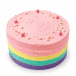 Pastel Gökkuşağı Renkli Doğum Günü Pastası