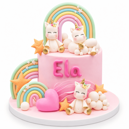 Unicorn Kız Çocuk Doğum Günü Pastası