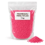 Frambuazlı pembe yuvarlak pirinç patlağı 1 kg şeffaf ambalaj